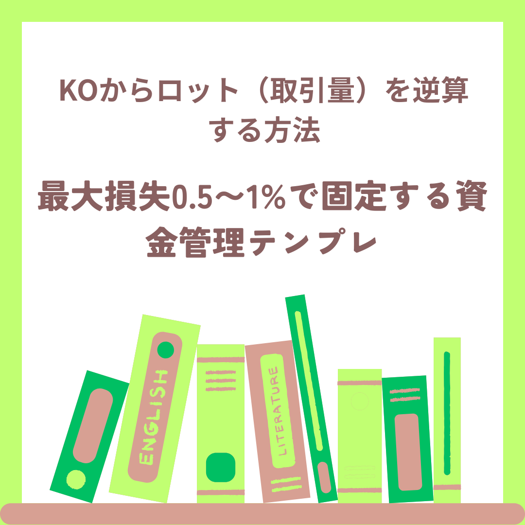 最大損失からロットを逆算する手順の図